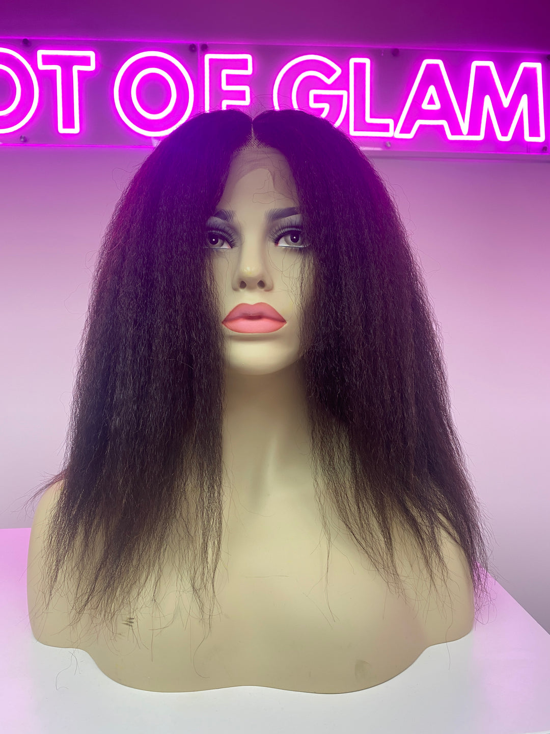 Full glueless lace wig - kinky straight