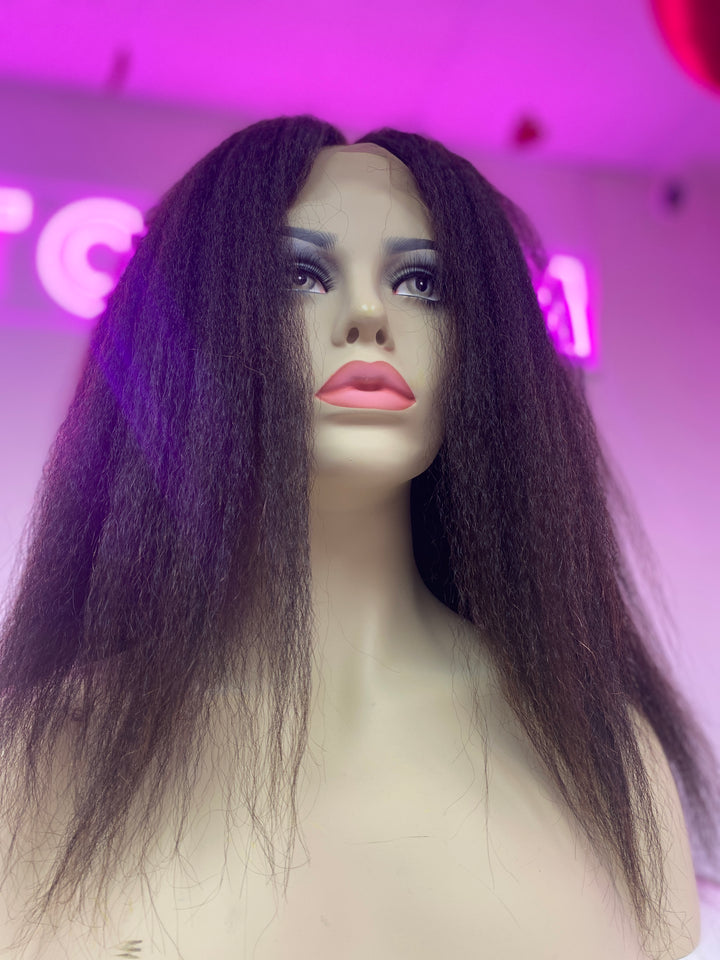 Full glueless lace wig - kinky straight