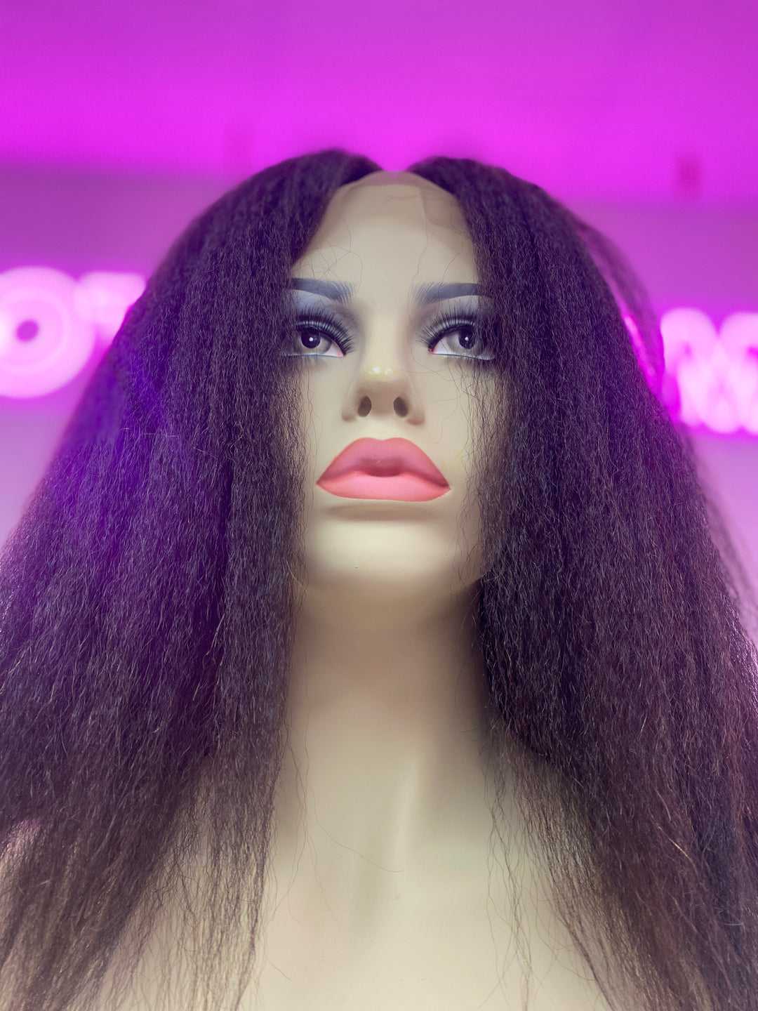 Full glueless lace wig - kinky straight